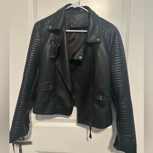 Biker faux leather jacket